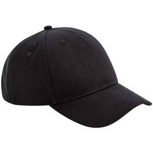 Beechfield 5 Panel Baseball Cap / Black